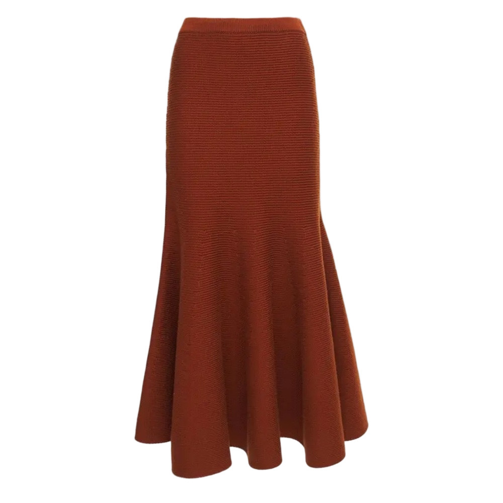 NEW - Gabriela Hearst Merino Wool Skirt - Copper - S